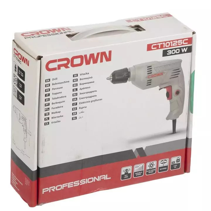 دریل برقی 6 میلی متر 300 وات کرون مدل CT10125