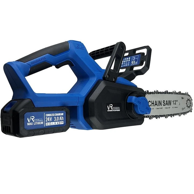 اره زنجیری شارژی ویوارکس مدل VR2412V-CS ۳۰ سانت دو باتری براشلس
