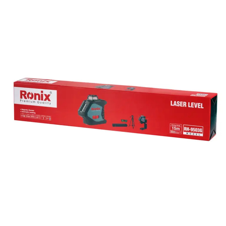 تراز لیزری 120+360 درجه نور سبز رونیکس مدلRH-9503G