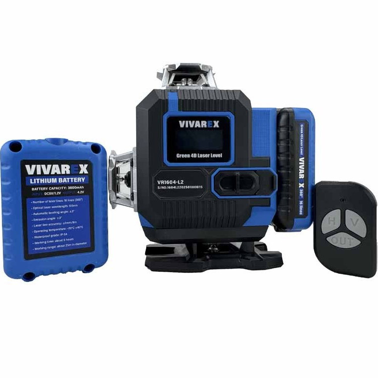 تراز لیزری ویوارکس مدل VR1604-L2 ۴ بعدی ۱۶ خط ۳۶۰ درجه نور سبز
