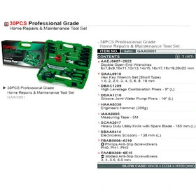 جعبه ابزار ۳۰ پارچه پلاستیکی خانگی تاپ تول مدل GAAI3001