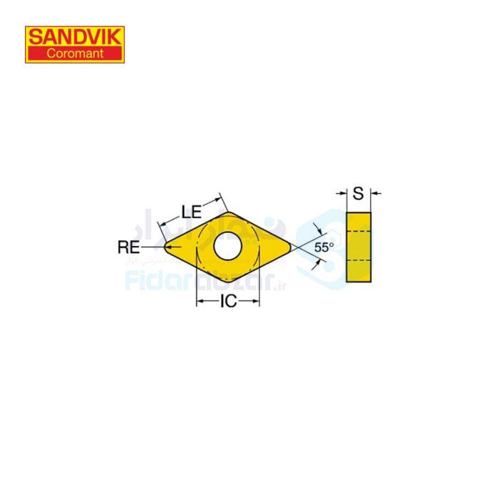 اینسرت تراشکاری DNMG 150604-XF 2015 سندویک SANDVIK