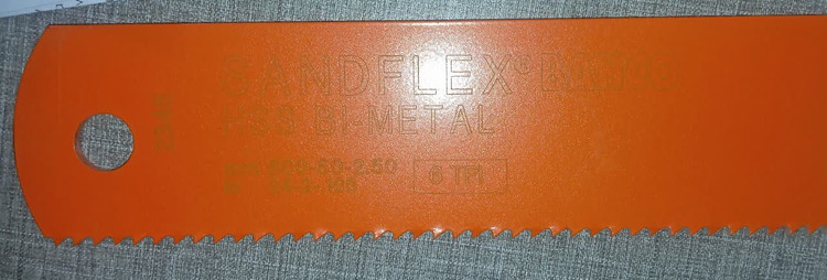 تیغه اره لنگ فلزبر 2.5×50×600 میلیمتر 6 دندانه – SANDFLEX