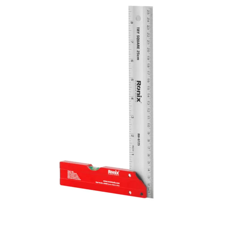 گونیا رونیکس مدل RH-9725 تراز دار سایز ۲۵ سانتی متر