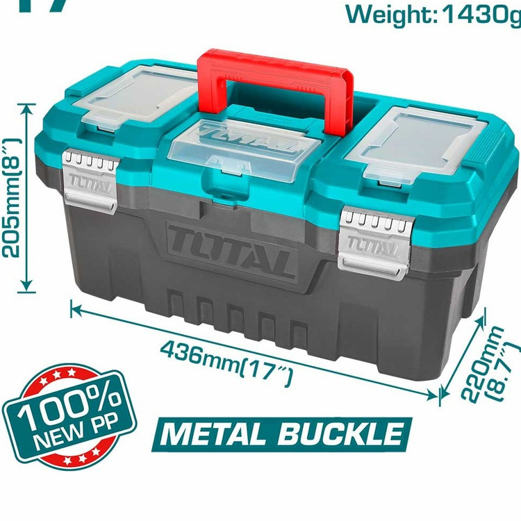 جعبه ابزار پلاستیکی توتال سایز یک مدل TPBXK0031