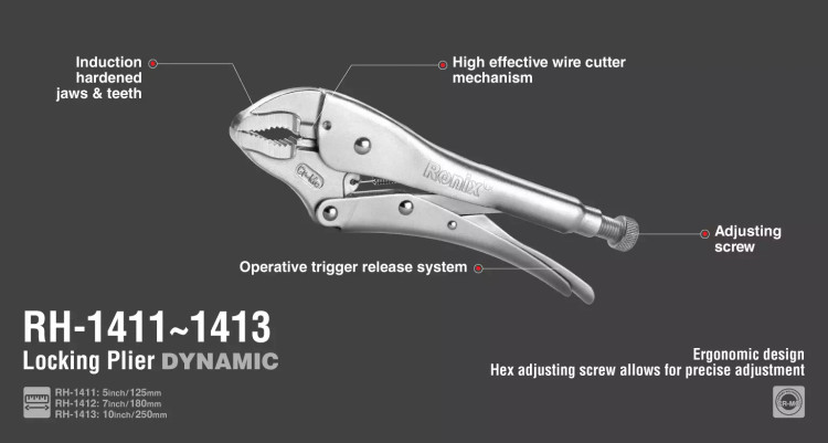انبر قفلی رونیکس مدل RH-1413 سایز 10 اینچ