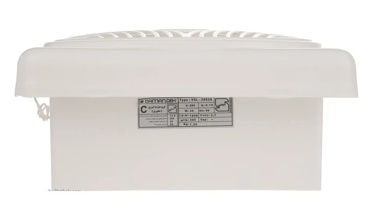 هواکش خانگی لوکس مدل VSL-20S2S دریچه دار ۲۰ سانت با کلید