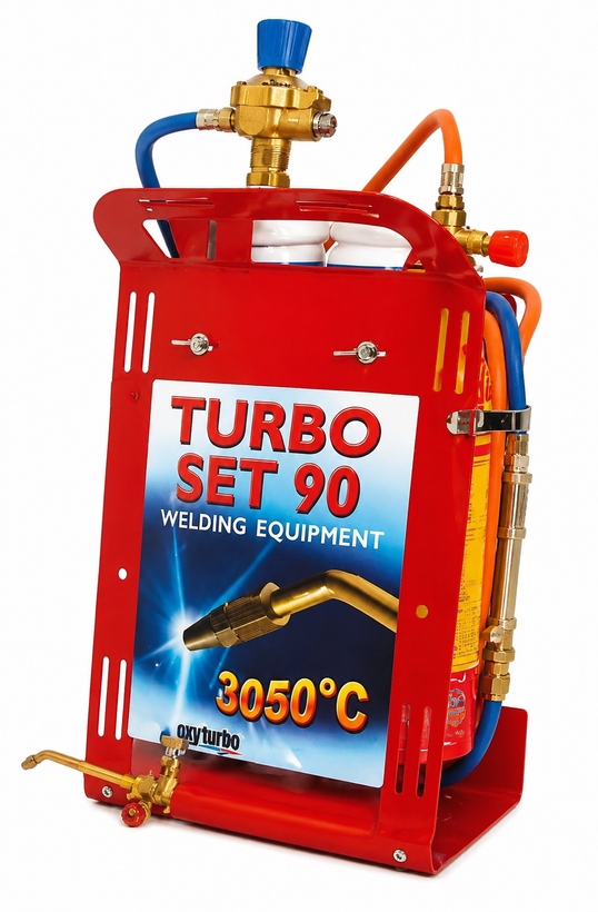 کیت جوشکاری پرتابل اکسی توربو مدل Turbo Set 90 – با دمای احتراق ۳۰۵۰ درجه سانتیگراد