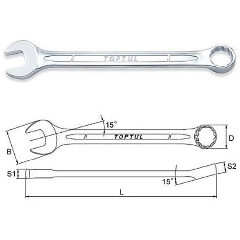 آچار یکسر تخت و یکسر رینگی 80 تاپ تول TOPTUL مدل AAEB8080