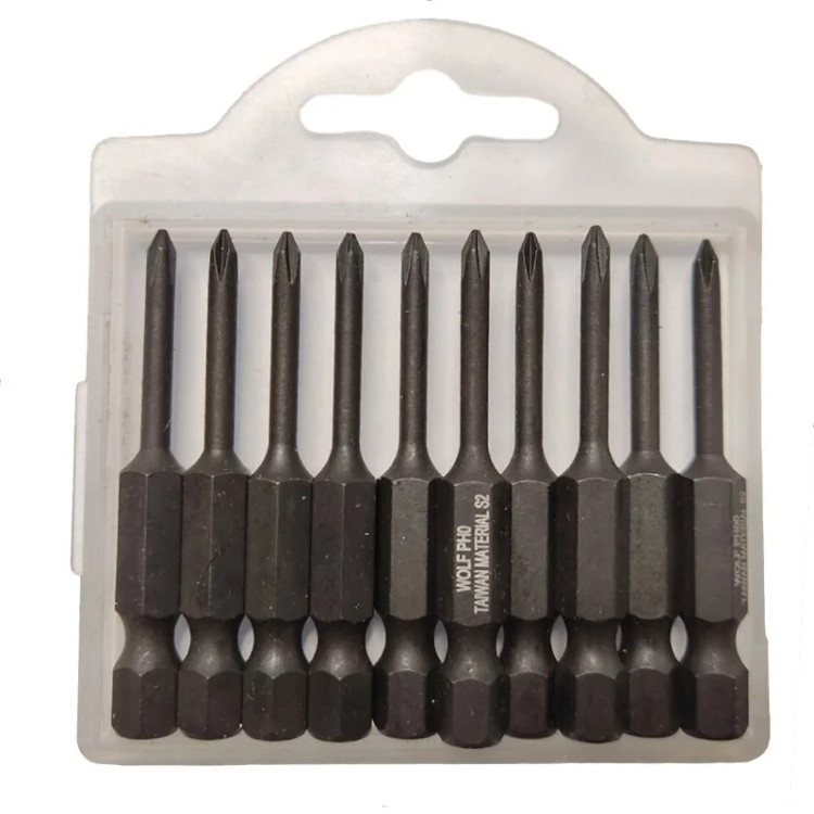 نوک پیچ گوشتی یکسر چهار سو 5 سانت کد ph0*50 ولف