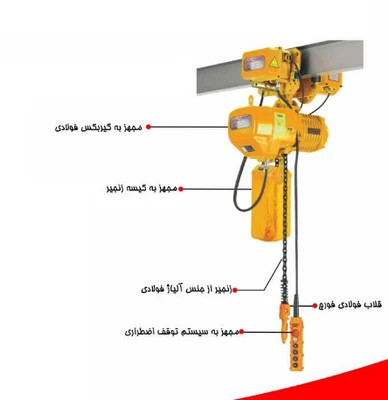 جرثقیل برقی چهار کاره 2 تن ویتال استرانگ مدل DSTG2T