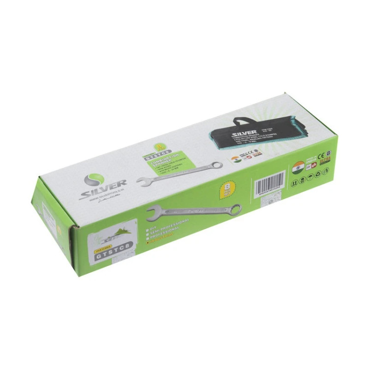 آچار یکسر تخت و یکسر رینگی سیلور مدل مجموعه 8عددی مدل SIL - 08