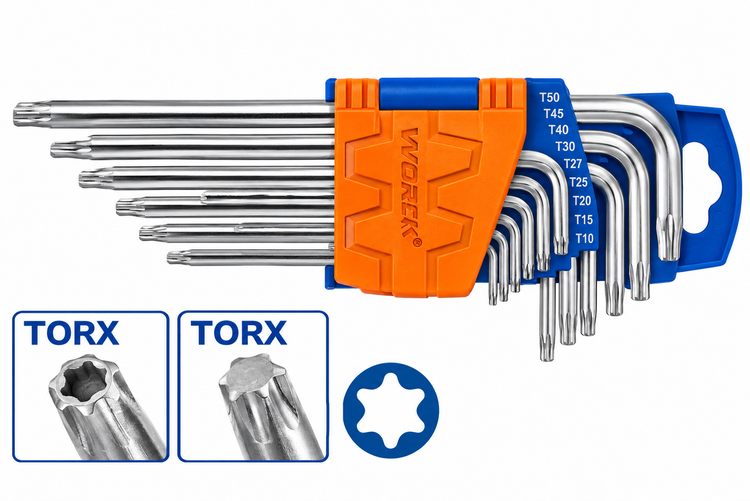 ست ۹ عددی آچار آلن ستارهای وادفو مدل WHK3291 سایز T10 تا T50
